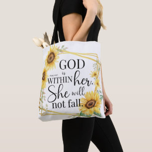 Gud är inom henne - Psalm 46:5 Solros Christian Tygkasse