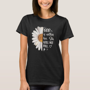 Gud är inom henne Psaltaren 46:5 Bibelvers Kristna T Shirt