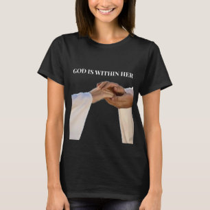 Gud är inom henne T-shirt Psalm 46:5 Kvinnor Krist