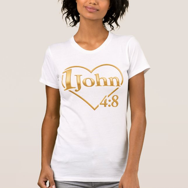 Gud är Kärlek - 1 John 4:8 av alla43 T Shirt (Framsida)
