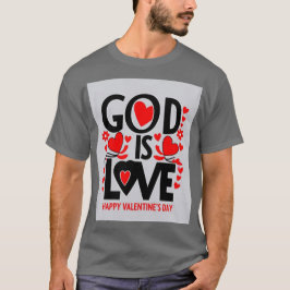 Gud är kärlek alla hjärtans dag t shirt