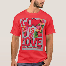 Gud är kärlek alla hjärtans dag t shirt