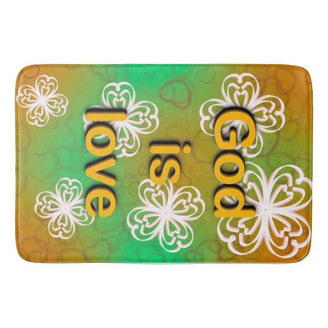 Gud är kärlek badrumsmatta (Framsidan)