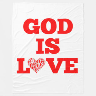 Gud är Kärlek bibelcitat Fleecefilt