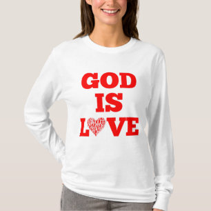 Gud är Kärlek bibelcitat för kvinnor T Shirt