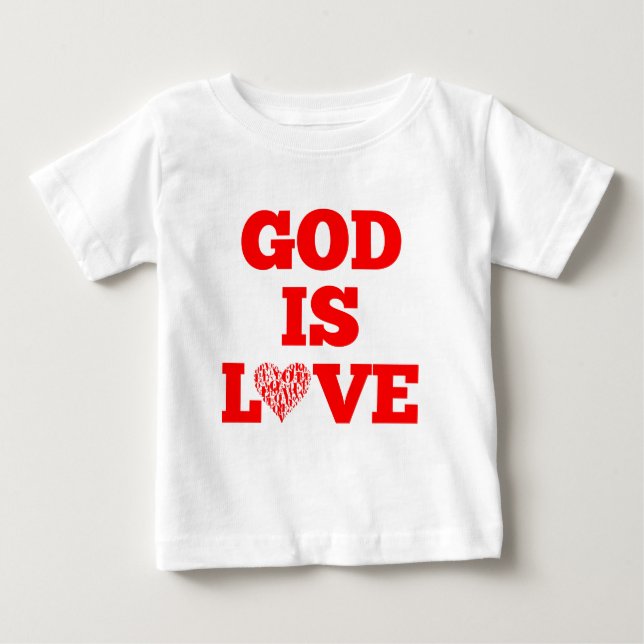 Gud är Kärlek bibelcitat T Shirt (Framsida)