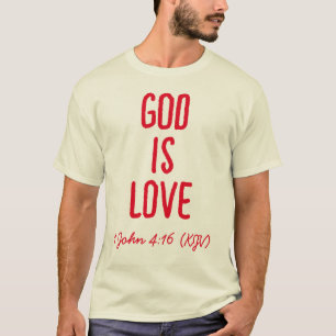 GUD är Kärlek - bibelverse - Alla hjärtans dag T Shirt