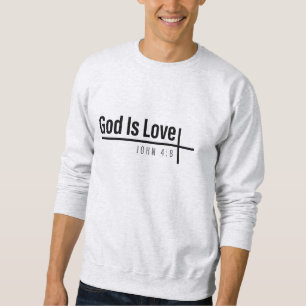 Gud är Kärlek - Bibelverse Lång Ärmad Tröja