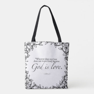 Gud är Kärlek Bible Citote Tote Bag Tygkasse