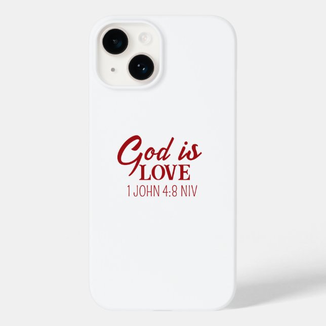 Gud är Kärlek Bible Verse Christian Faith White (Baksida)