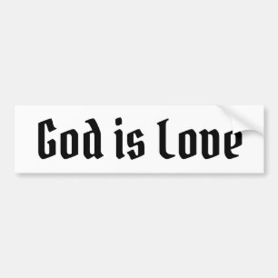 Gud är Kärlek Bumper Sticker Bildekal