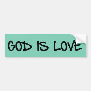 Gud är Kärlek Christian Bumper Sticker Bildekal