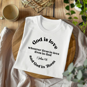 Gud är kärlek för män och kvinnor kristen t-shirt