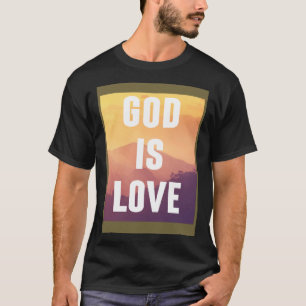 Gud är Kärlek kristna Religiösa Faith Christian Qu T Shirt
