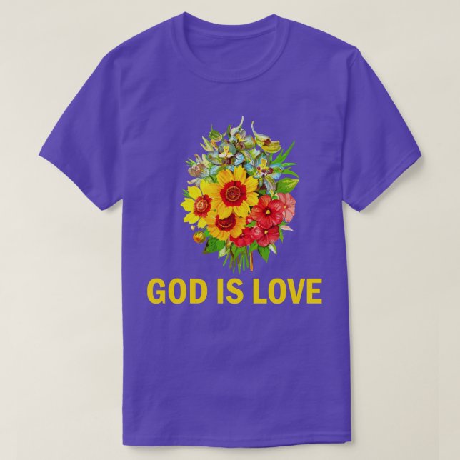 Gud är Kärlek kristna tro T Shirt (Design framsida)