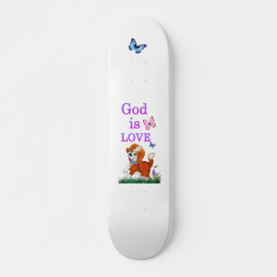 Gud är Kärlek Mini Skateboard Bräda 18,5 Cm