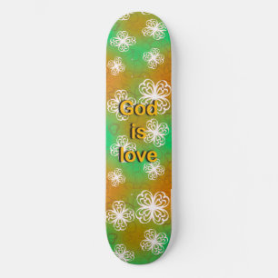 Gud är kärlek mini skateboard bräda 18,5 cm