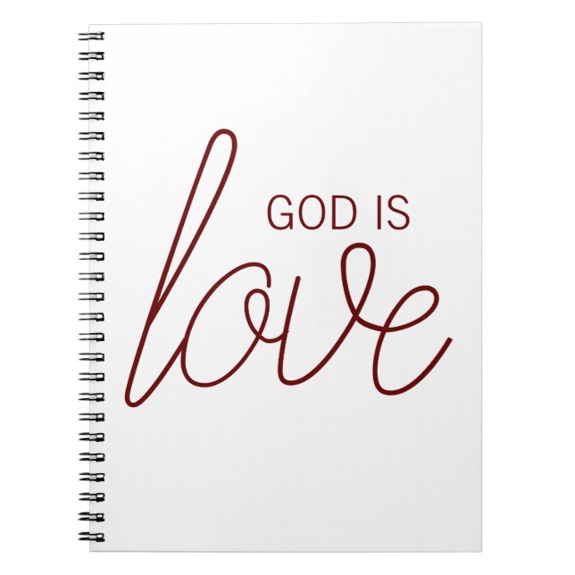 Gud är Kärlek Modern Christian Prayer Journal Anteckningsbok (Framsidan)