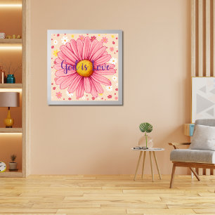 Gud är Kärlek Rosa Andlig Bibelcitat Poster