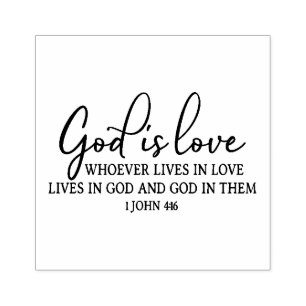 Gud är Kärlek Scripture Bible Verse Valentine Stämpel