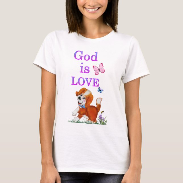 Gud är Kärlek T Shirt (Framsida)