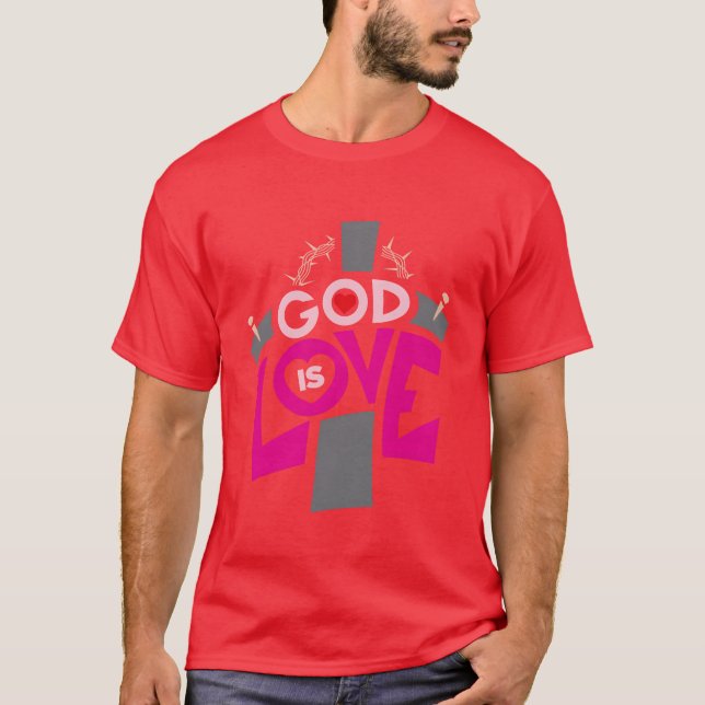 Gud är Kärlek tjej T Shirt (Framsida)