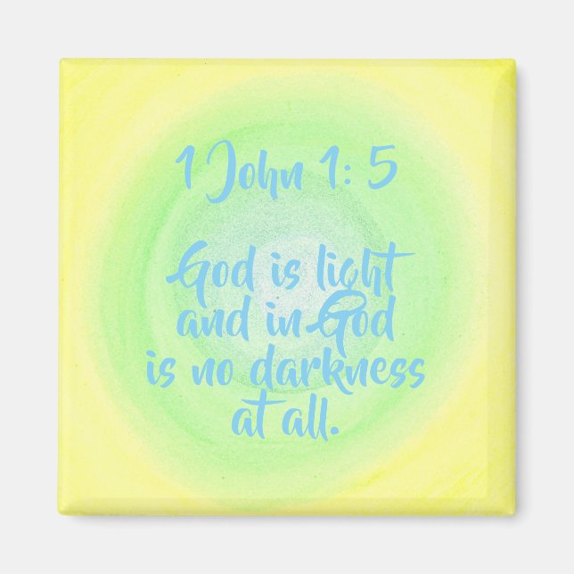 Gud är ljus, i Gud är inget mörker, 1 John 1:5 Magnet (Framsidan)