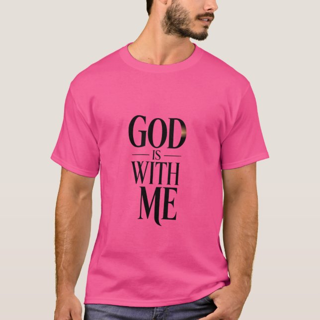 Gud är med mig t shirt (Framsida)