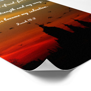 Gud är min frälsning - Isaiah Poster - Bible Verse