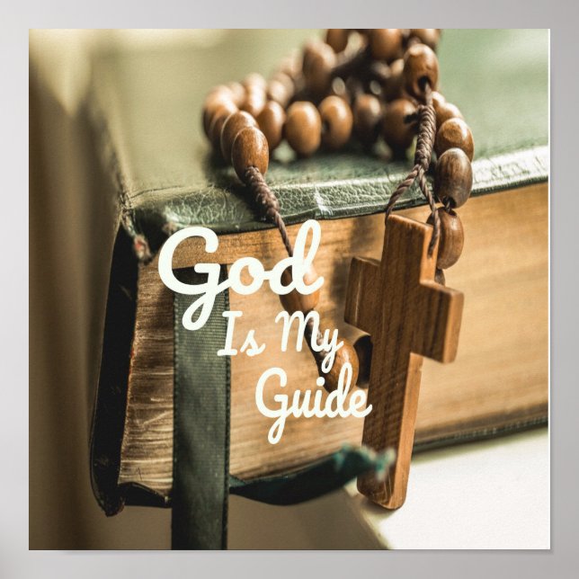Gud är min guide Bible och Rosary Kor Poster (Framsidan)