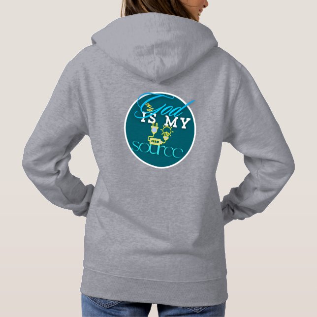 Gud är min källa Christian Hoodie T Shirt (Baksida)
