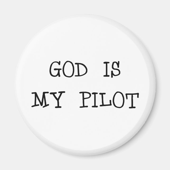 Gud är min pilot magnet (Framsidan)