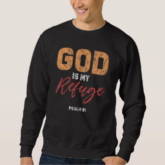 Gud är min psalm 91 bönebibelverse för C Lång Ärmad Tröja