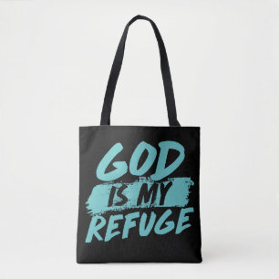 Gud är min Refuge Tote Tygkasse