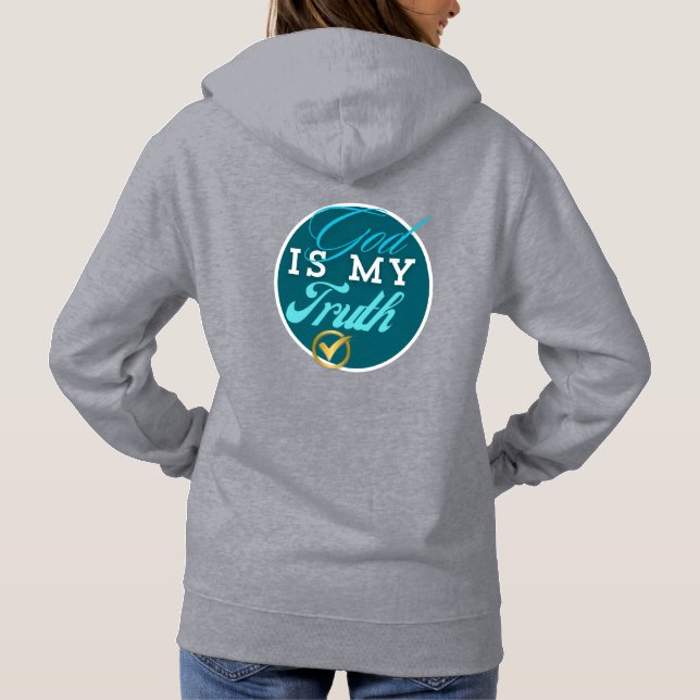 Gud är min sanning Christian Hoodie T Shirt (Baksida)