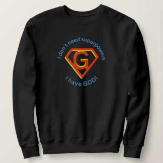Gud Är Min Superkraft Djärv Kristet Trosdesign T Shirt