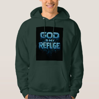 Gud Är Min Tillflykt – Futuristisk Robotisk T-Shir Hoodie
