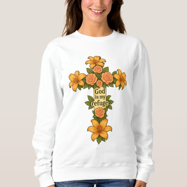 Gud är min tillflykt t shirt (Framsida)