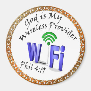 Gud är min Trådlösa Provider Phil 4:19 Magnet