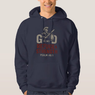 Gud är min tro och styrka - krigartro hoodie