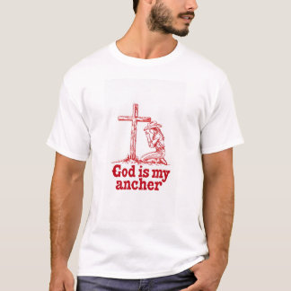 Gud är mitt ankare premium herr T-shirt