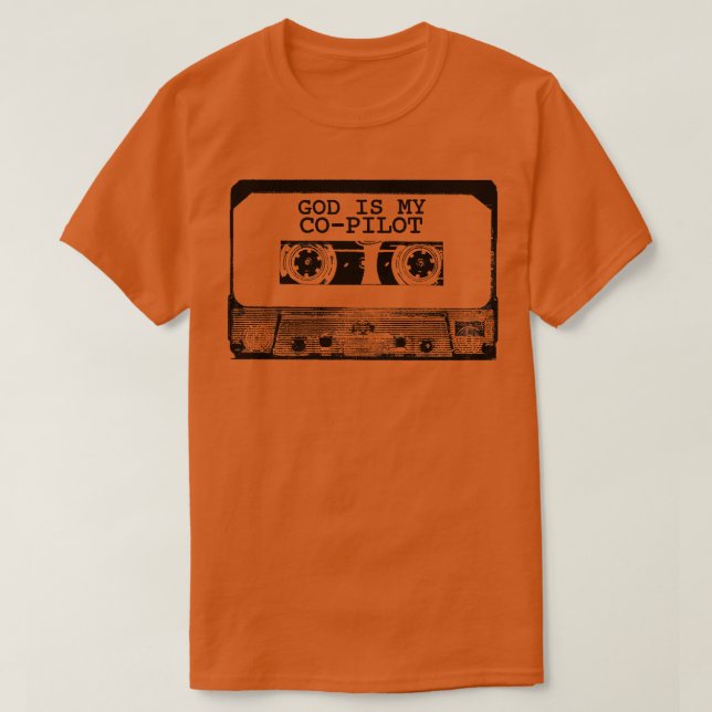 Gud är mitt CoPilot-kassettband T Shirt (Design framsida)