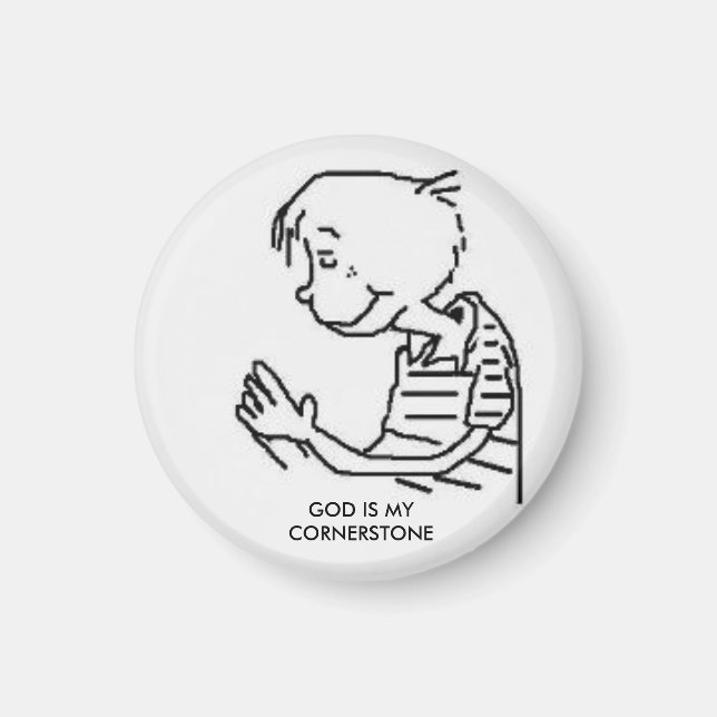 GUD ÄR MY CORNERSTONE MAGNET (Framsidan)