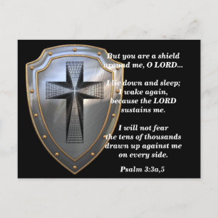 Gud är My Shield Vykort