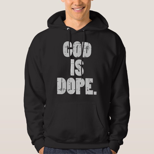 Gud är påve Jesus Kristus Religiösa Christian Cath Hoodie (Framsida)