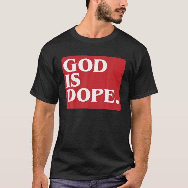 Gud är påve T Shirts Christian shirts Funny Gift t (Framsida)