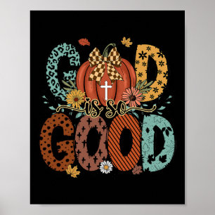 Gud är så Bra faller kristen hösten Pumpkin Poster