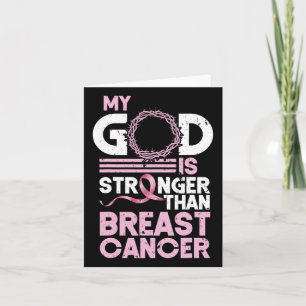 Gud är starkare än medvetenheten om bröstcancer Ch Kort