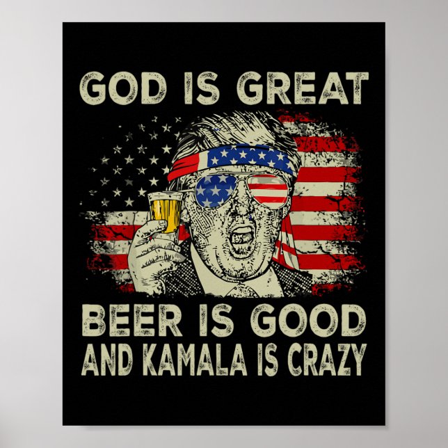 Gud är stor, öl är bra och Kamala är galet rolig Poster (Framsidan)