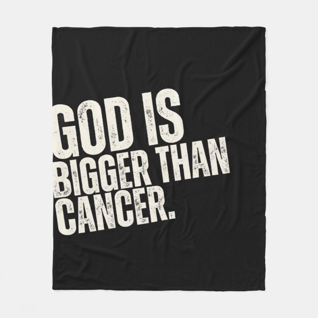 Gud Är Större Än Cancer | Cancervårdspaket  Fleecefilt (Framsidan)